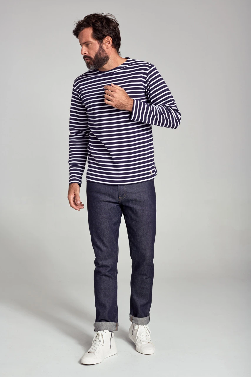 Armor-Lux Armor Lux Streifenshirt Houat Dunkelblau Weiß Gestreift Herren Mariniere 5 Armor-Lux Armor Lux Streifenshirt Houat Dunkelblau Weiß Gestreift Herren Mariniere – Bild 3