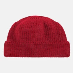 Hanseheld Strickmütze Seebär Dockermütze Seemannsmütze Kurz Und Flach - Rot