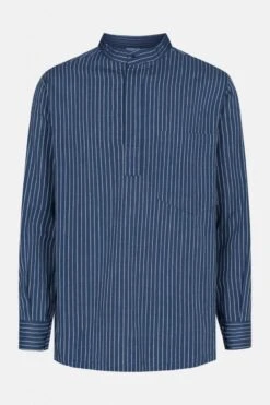 Eisenhans Fischerhemd Marine Breit Gestreift