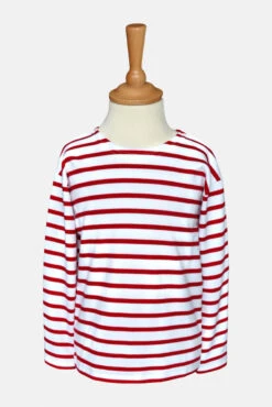 Gestreiftes Shirt - Kinder - Weiß/rotgestreift