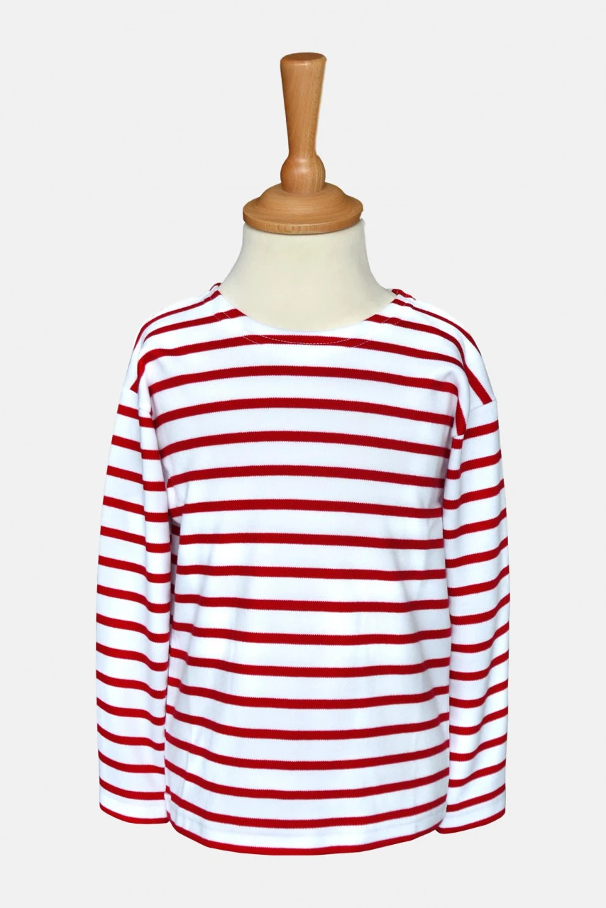 Gestreiftes Shirt - Kinder - Weiß/rotgestreift 3 Gestreiftes Shirt - Kinder - Weiß/rotgestreift