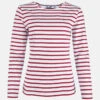 Streifenshirt Damen Langarm Weiß-Rot Gestreift Ringelshirt -Derbi Kleidung Geschaft 10578 0 1280x1280