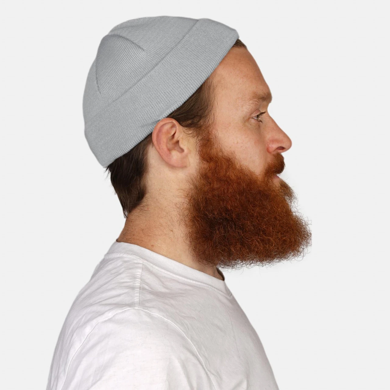 Hanseheld Strickmütze Seebär Baumwolle Dockermütze Kurz Flach - Grau 4 Hanseheld Strickmütze Seebär Baumwolle Dockermütze Kurz Flach - Grau – Bild 2