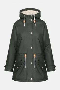 Damen Friesennerz Kira Oliv Grün Teddy-Futter