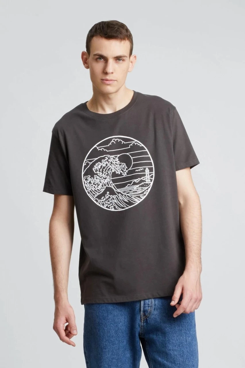 Hafendieb Waterkant Männer T-Shirt Charcoal Braun 3 Hafendieb Waterkant Männer T-Shirt Charcoal Braun