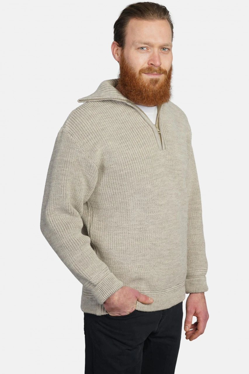 Troyer Hanseheld 100% Schurwolle Beige 5 Troyer Hanseheld 100% Schurwolle Beige – Bild 3