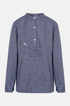 Damen Fischerhemd Schmal Gestreift