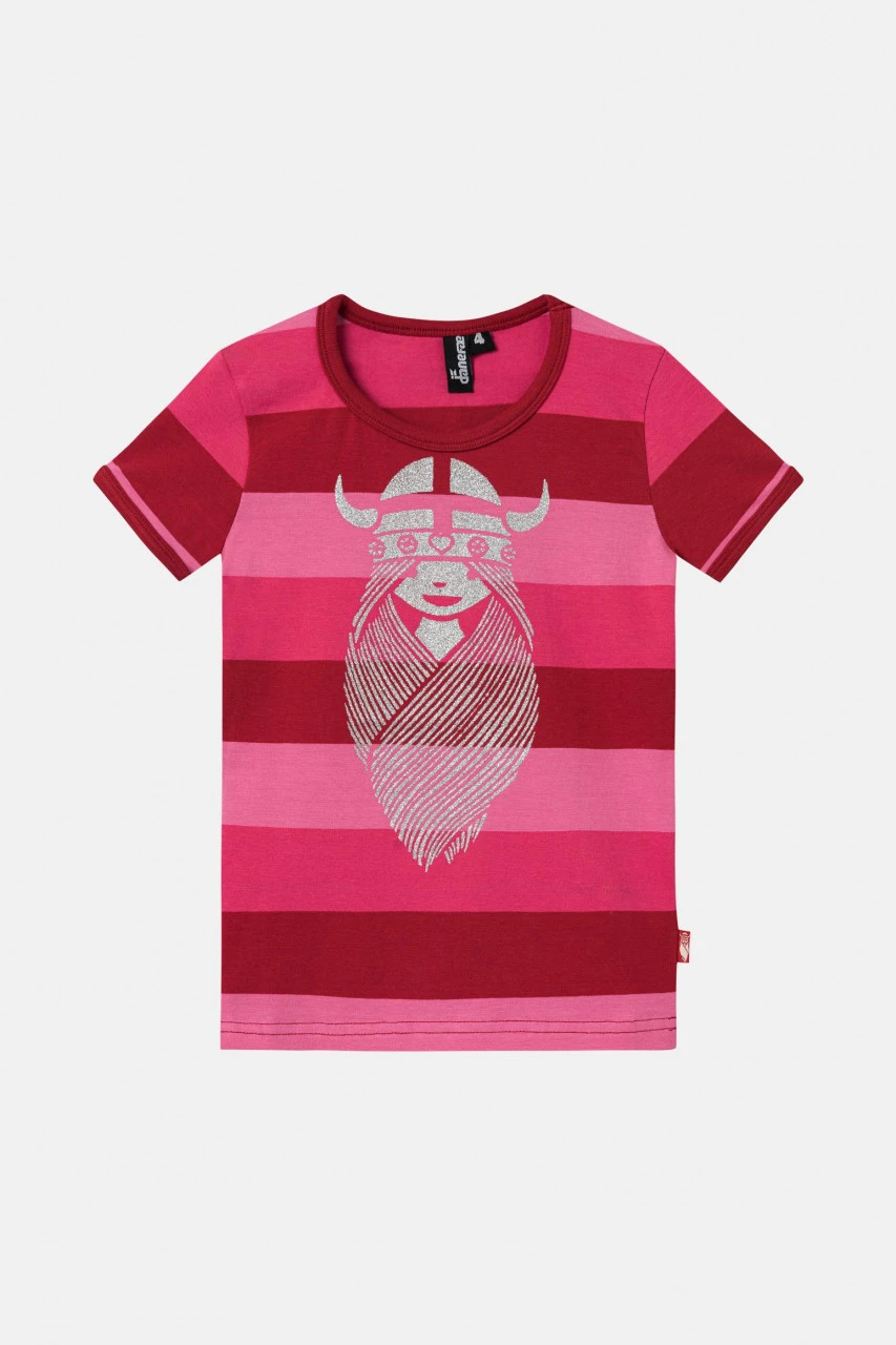 Danefae Danerainbow Ringer Kinder T-Shirt Wikinger Freja Rosa Pink Gestreift 3 Danefae Danerainbow Ringer Kinder T-Shirt Wikinger Freja Rosa Pink Gestreift