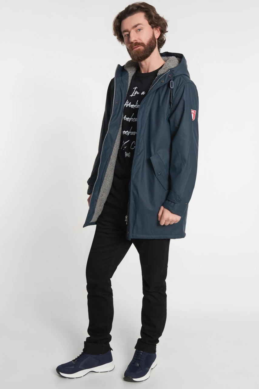 Derbe Trekholm Herren Regenjacke Blau Gefüttert 6 Derbe Trekholm Herren Regenjacke Blau Gefüttert – Bild 4