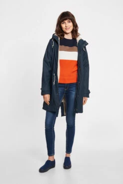 Derbe Friese Tidaholm Damen Regenmantel Dunkelblau Gefüttert -Derbi Kleidung Geschaft 12575 2 1280x1280