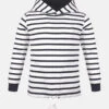 Kinder Kapuzenshirt Weiss Blau Gestreift Streifenshirt
