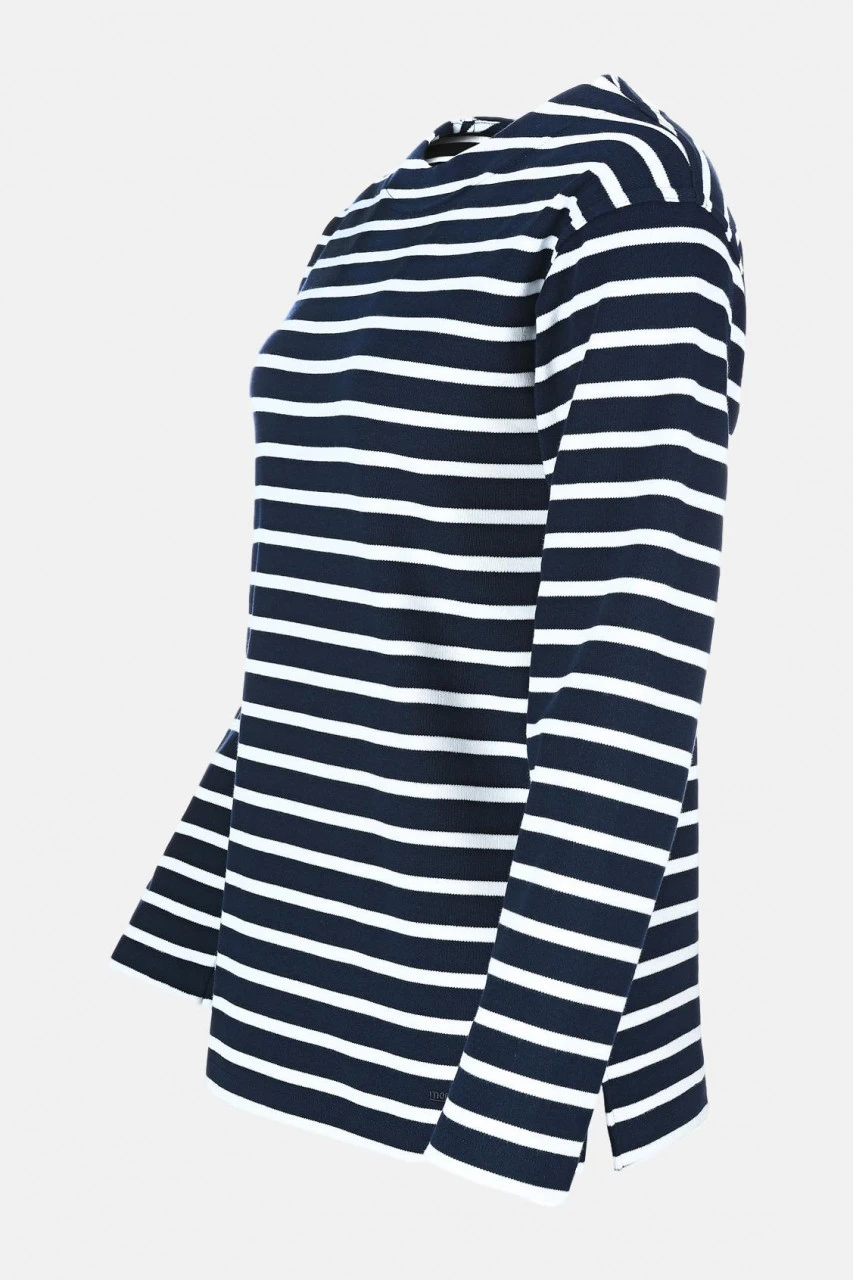 Bretonisches Fischerhemd Damen Langarm - Streifenshirt - Blau/weissgestreift 4 Bretonisches Fischerhemd Damen Langarm - Streifenshirt - Blau/weissgestreift – Bild 2