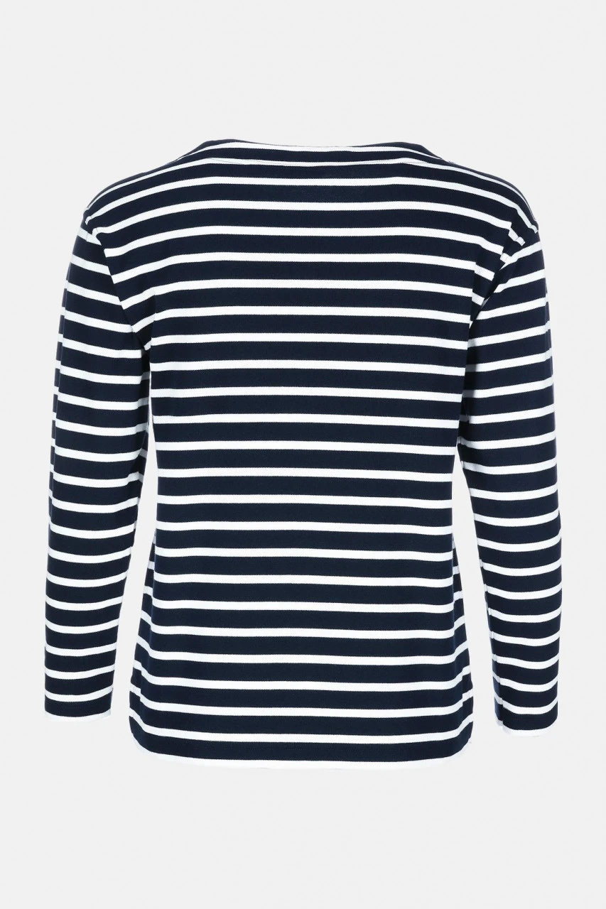 Bretonisches Fischerhemd Damen Langarm - Streifenshirt - Blau/weissgestreift 5 Bretonisches Fischerhemd Damen Langarm - Streifenshirt - Blau/weissgestreift – Bild 3