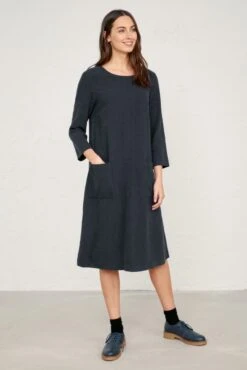Seasalt Cornwall Peak Harvest Dress Inkwell Damen Kleid Anthrazit -Derbi Kleidung Geschaft 12986 1 1280x1280