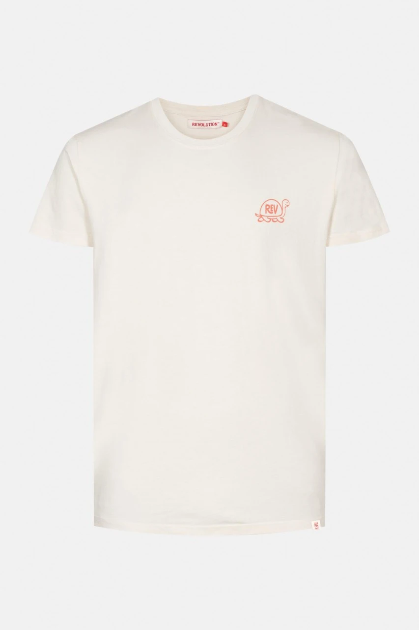 RVLT Revolution Slo Herren T-Shirt Offwhite Beige Schildkröte 3 RVLT Revolution Slo Herren T-Shirt Offwhite Beige Schildkröte