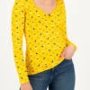 Blutsgeschwister Shirt Criss Cross Heart Longsie Cherry Picknick Damen Gelb Vögel -Derbi Kleidung Geschaft 13005 0 1280x1280