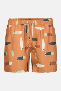 RVLT Revolution BOA Swim Shorts Orange Herren Badeshorts Surf Boards