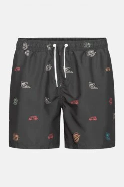 RVLT Revolution EMO Swim Shorts Navy Herren Badeshorts Dunkelblau