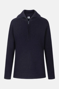 Damen Troyer Hanseheld Schurwolle Marine-Blau