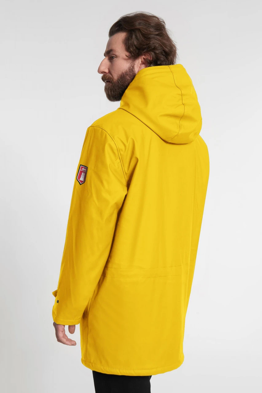 Derbe Trekholm Herren Regenjacke Friesennerz Yellow Gelb Gefüttert 6 Derbe Trekholm Herren Regenjacke Friesennerz Yellow Gelb Gefüttert – Bild 4