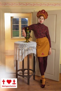 Blutsgeschwister Practically Perfect Decor Damen Rock Gelb Matroschka -Derbi Kleidung Geschaft 13422 3 1280x1280