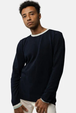 MELA Nayan Herren Pullover Navy Sage Farbige Bündchen -Derbi Kleidung Geschaft 13445 2VwBBu3WdBgRNE 1280x1280