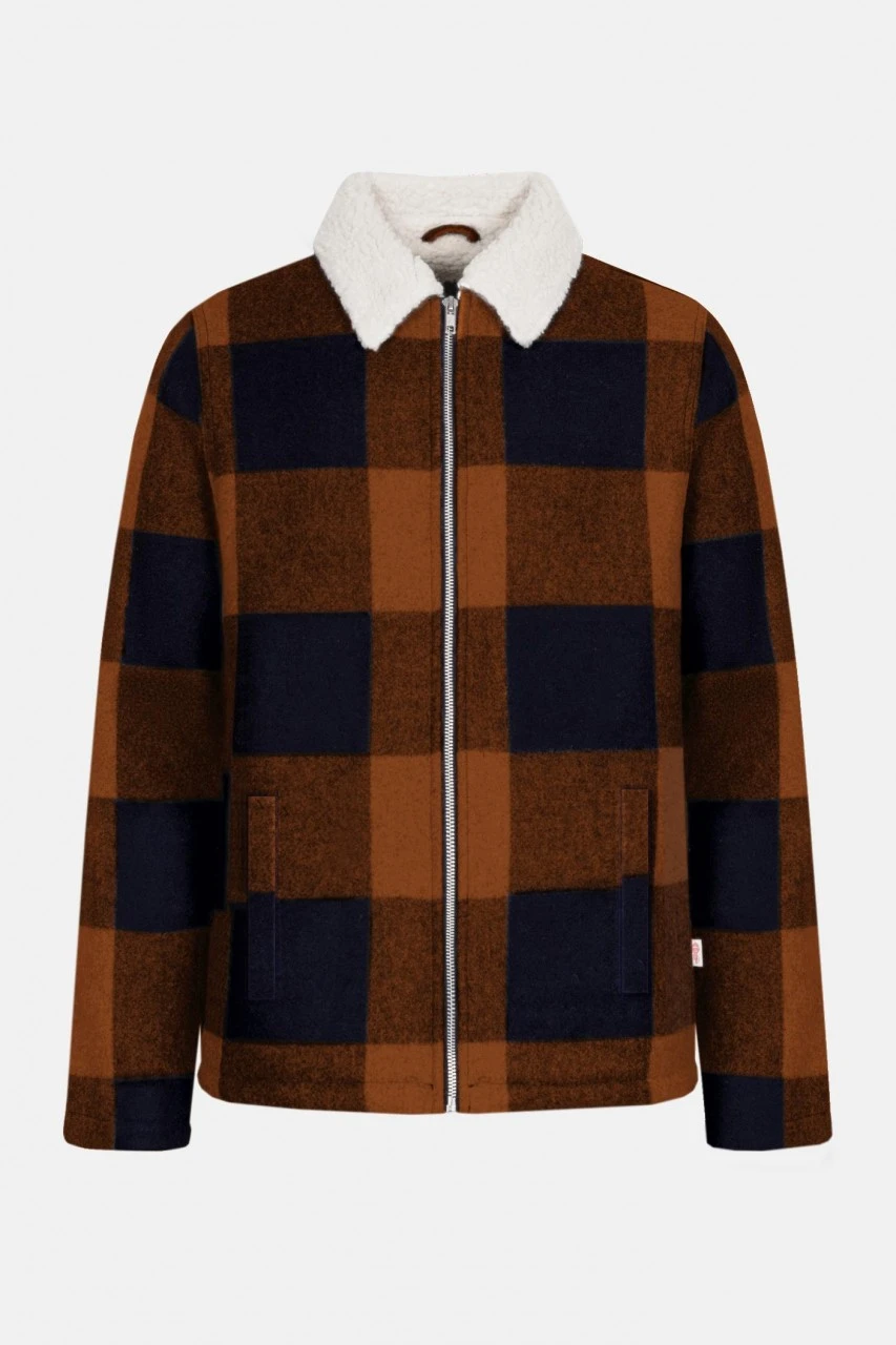 RVLT Revolution Herren Jacke Gefüttert Padded Overshirt Braun 3 RVLT Revolution Herren Jacke Gefüttert Padded Overshirt Braun