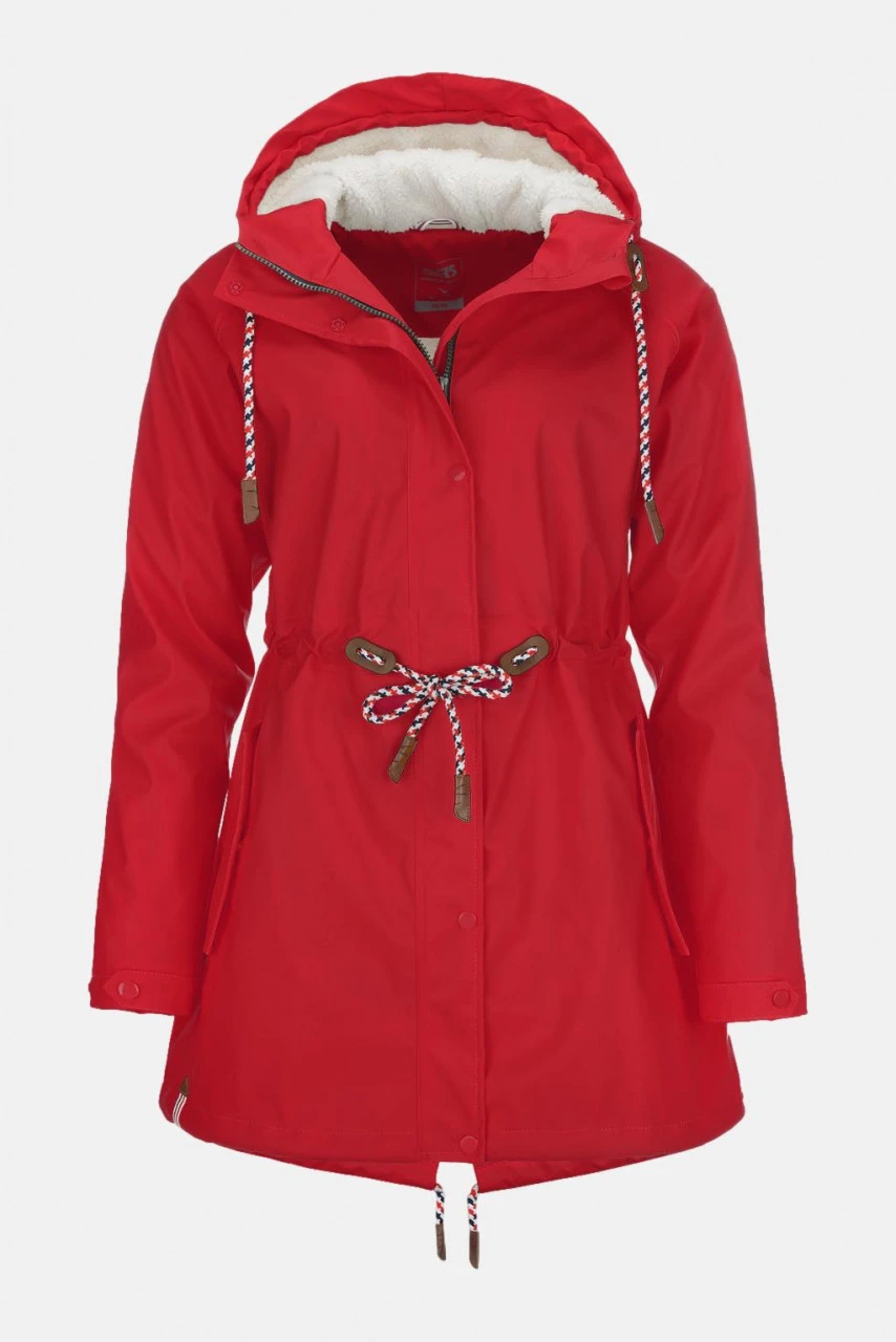 Damen Friesennerz Rot Teddy-Futter 3 Damen Friesennerz Rot Teddy-Futter