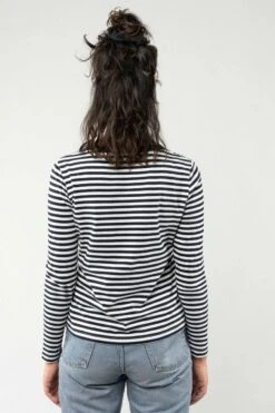 MELA Reena Damen Longsleeve Streifenshirt Dunkelblau Weiß -Derbi Kleidung Geschaft 13592 4 1280x1280