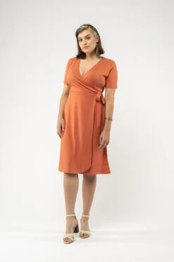 MELA Mohana Damen Jersey Kleid Terracotta Orange -Derbi Kleidung Geschaft 13596 2 1280x1280