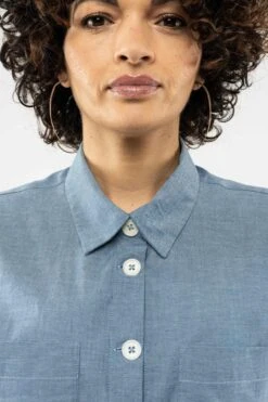 MELA Sanela Damen Jumpsuit Hellblau Chambray -Derbi Kleidung Geschaft 13597 2 1280x1280