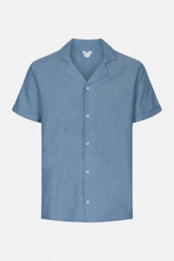 MELA Mohan Herren Hemd Blau Chambray Hellblau