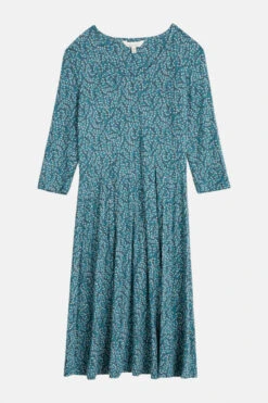 Seasalt Cornwall Pier View Dress Leaf Sprig Wreckage Damen Kleid Jersey Blätter Blau -Derbi Kleidung Geschaft 13621 4 1280x1280