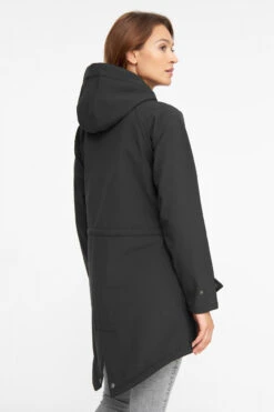 Derbe Island Friese Black Doe Damen Softshell Mantel Schwarz Ocker -Derbi Kleidung Geschaft 13635 3 1280x1280