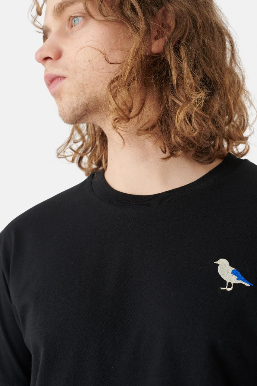 Cleptomanicx Herren T-Shirt Embro Gull Schwarz Möwe Stick Baumwolle Nachhaltig 5 Cleptomanicx Herren T-Shirt Embro Gull Schwarz Möwe Stick Baumwolle Nachhaltig – Bild 3