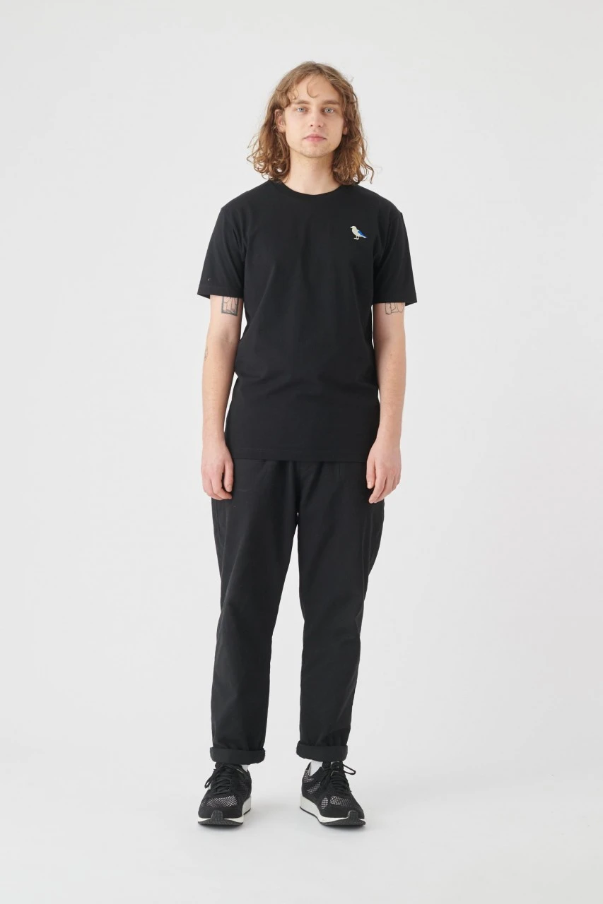 Cleptomanicx Herren T-Shirt Embro Gull Schwarz Möwe Stick Baumwolle Nachhaltig 6 Cleptomanicx Herren T-Shirt Embro Gull Schwarz Möwe Stick Baumwolle Nachhaltig – Bild 4