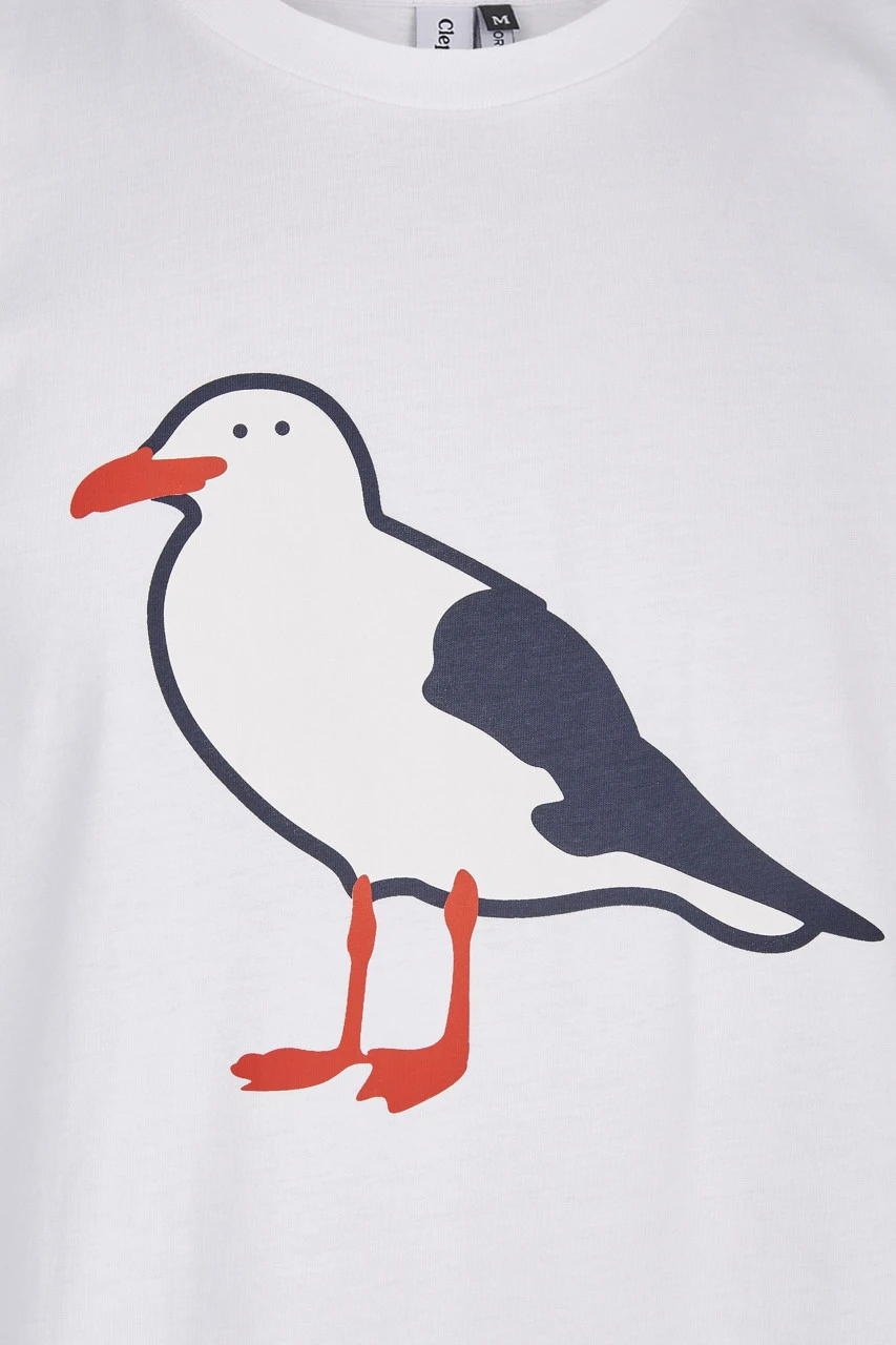 Cleptomanicx Herren T-Shirt Möwe OG Gull Weiß Baumwolle Nachhaltig 4 Cleptomanicx Herren T-Shirt Möwe OG Gull Weiß Baumwolle Nachhaltig – Bild 2