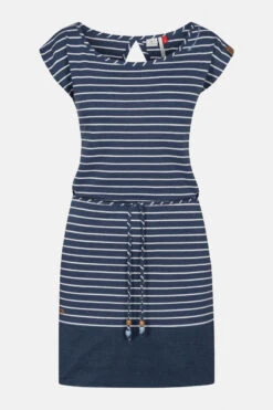 Ragwear Soho Stripes Damen Kleid Navy Dunkelblau