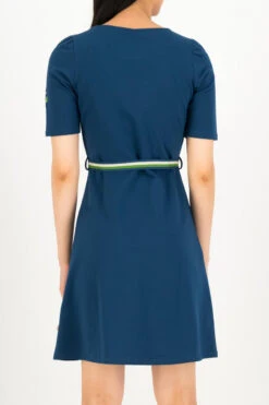 Blutsgeschwister Cosy Darling Damen Kleid Blue Highland Blau Baumwolle Nachhaltig -Derbi Kleidung Geschaft 13669 2 1280x1280