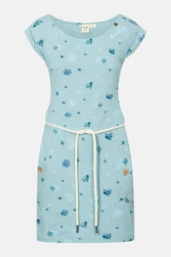 Ragwear Damen Kleid Tag A Organic Aqua Türkis Unterwasser Schildkröten