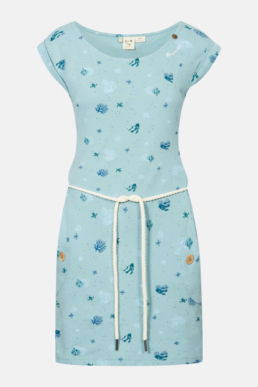 Ragwear Damen Kleid Tag A Organic Aqua Türkis Unterwasser Schildkröten 3 Ragwear Damen Kleid Tag A Organic Aqua Türkis Unterwasser Schildkröten
