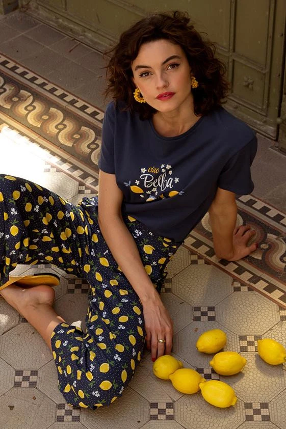 Blutsgeschwister La Dolce Vita Damen T-Shirt Mare Azzuro Marine Blau Baumwolle Nachhaltig 6 Blutsgeschwister La Dolce Vita Damen T-Shirt Mare Azzuro Marine Blau Baumwolle Nachhaltig – Bild 4