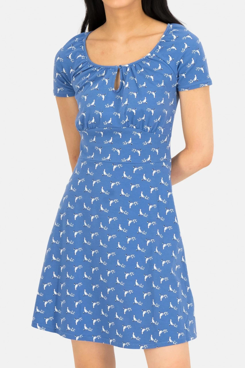 Blutsgeschwister Ducktales Romance Damen Kleid Ducky Ducks Blau Baumwolle Nachhaltig 4 Blutsgeschwister Ducktales Romance Damen Kleid Ducky Ducks Blau Baumwolle Nachhaltig – Bild 2