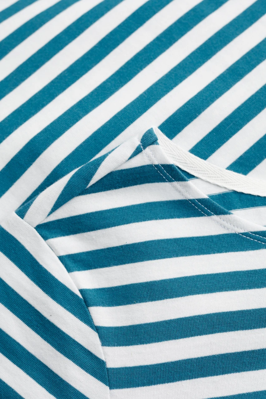 Seasalt Cornwall Sailor T-Shirt Damen Streifenshirt Mini Cornish Mid Teal Chalk 5 Seasalt Cornwall Sailor T-Shirt Damen Streifenshirt Mini Cornish Mid Teal Chalk – Bild 3