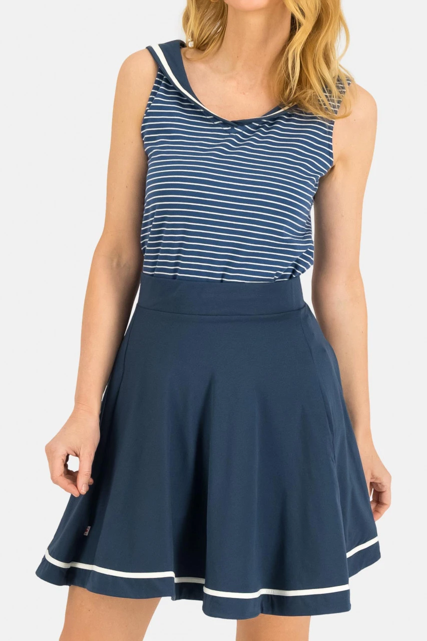 Blutsgeschwister Damen Mini Rock Moonstruck Sailorgirl Glockenrock Mare Azzurro Blau Baumwolle Nachh 3 Blutsgeschwister Damen Mini Rock Moonstruck Sailorgirl Glockenrock Mare Azzurro Blau Baumwolle Nachh