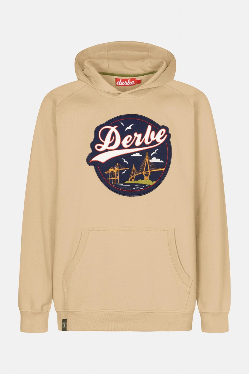 Derbe Hafenbrücke Herren Hoodie Caramel Ocker Hellbraun Kapuzenpullover 3 Derbe Hafenbrücke Herren Hoodie Caramel Ocker Hellbraun Kapuzenpullover
