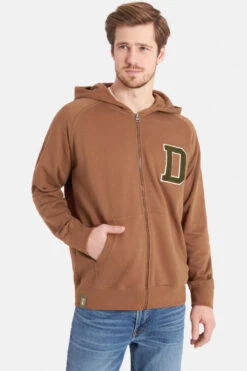 Derbe Herren Sweatjacke D Monks Robe Braun Kapuzenpullover Baumwolle Nachhaltig -Derbi Kleidung Geschaft 13873 1 1280x1280