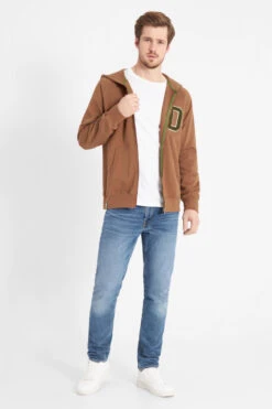 Derbe Herren Sweatjacke D Monks Robe Braun Kapuzenpullover Baumwolle Nachhaltig -Derbi Kleidung Geschaft 13873 2 1280x1280