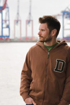 Derbe Herren Sweatjacke D Monks Robe Braun Kapuzenpullover Baumwolle Nachhaltig -Derbi Kleidung Geschaft 13873 7 1280x1280