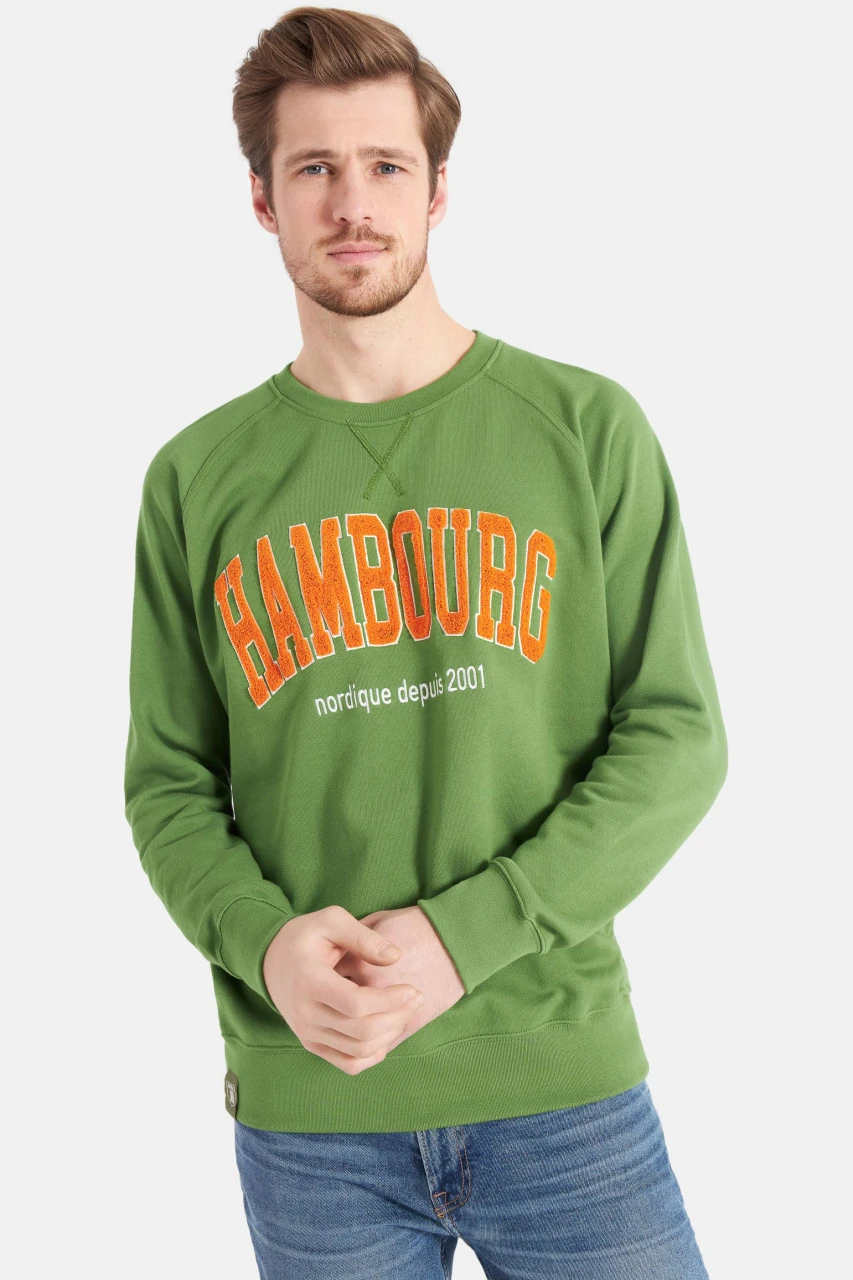 Derbe Herren Pullover Hambourg Cactus Grün Sweatshirt Baumwolle Nachhaltig 4 Derbe Herren Pullover Hambourg Cactus Grün Sweatshirt Baumwolle Nachhaltig – Bild 2